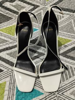 Mango Strappy Stiletto Heel Sandals White Size 41