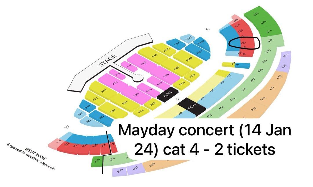 Mayday concert 2024 14 Jan 2024, Tickets & Vouchers, Event Tickets on