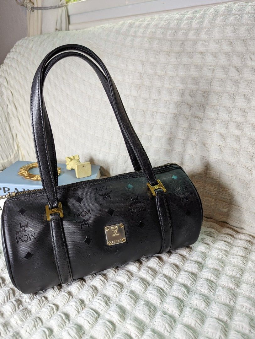 Authentic MCM papillon barrel handbag, Luxury, Bags & Wallets on Carousell