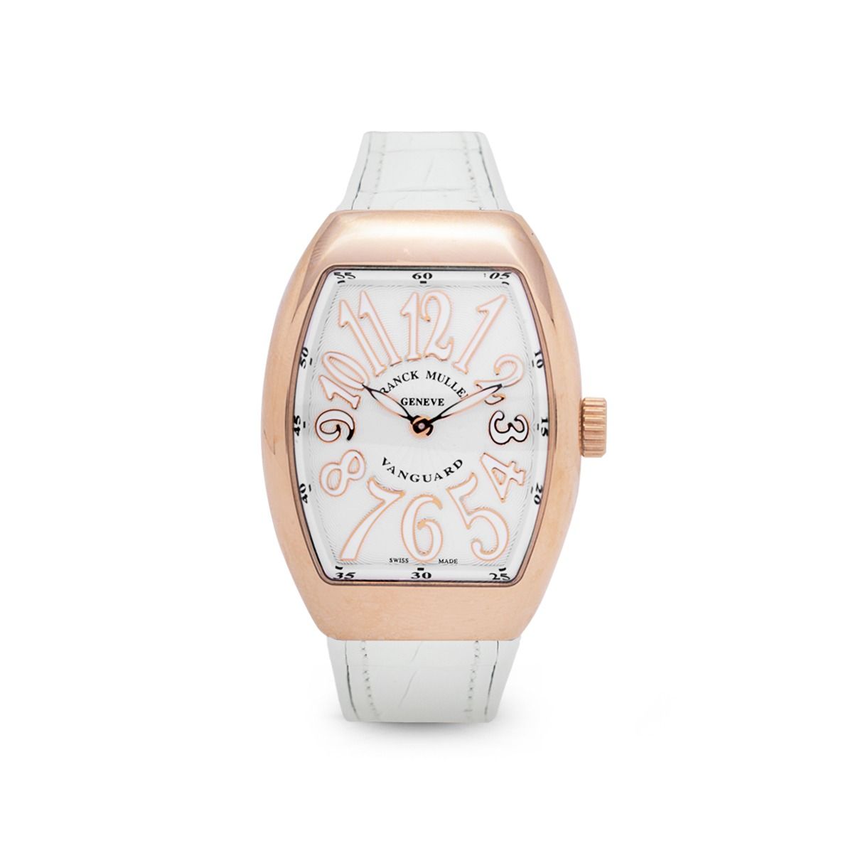 Mint Franck Muller Vanguard V32 QZ 5N BC White Dial White Numbers