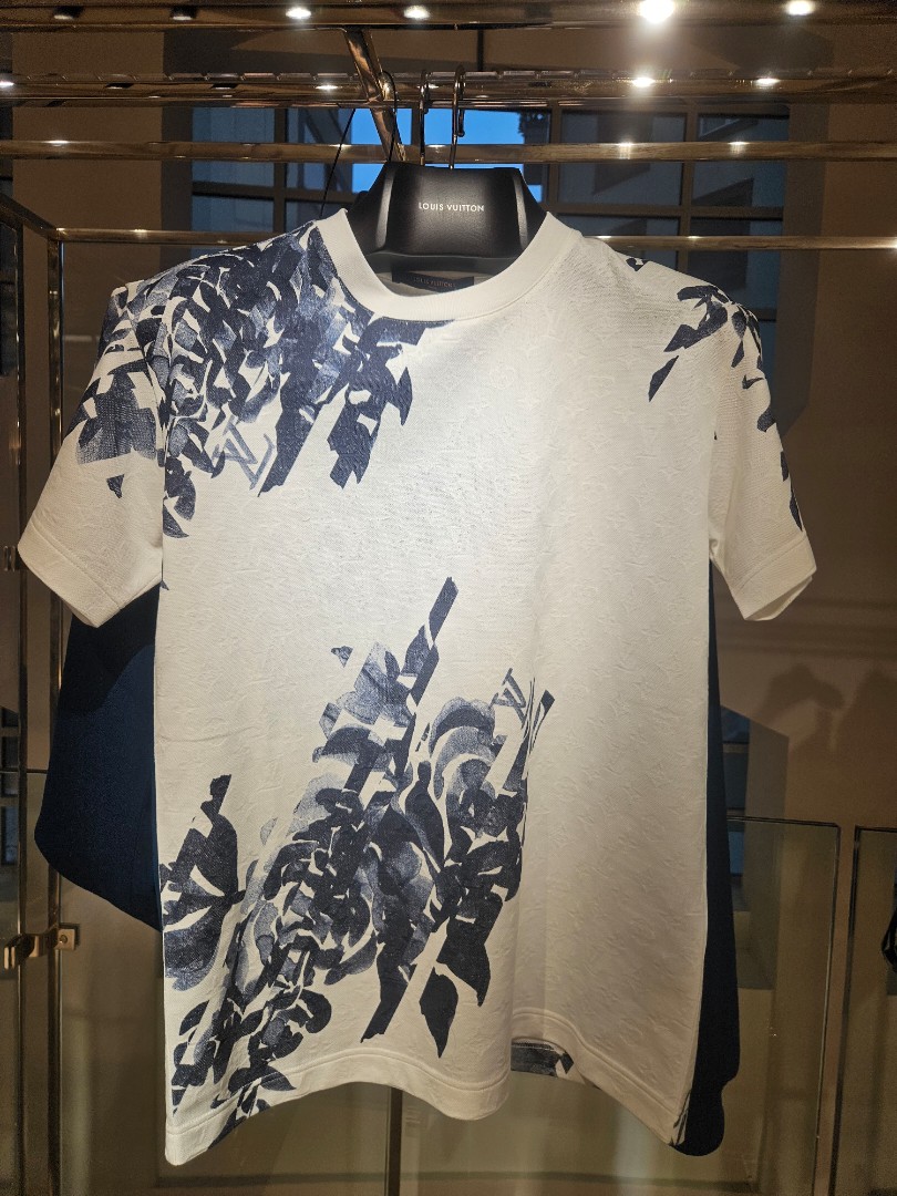 Louis Vuitton Monogram Cotton Pique T-Shirt White. Size M0