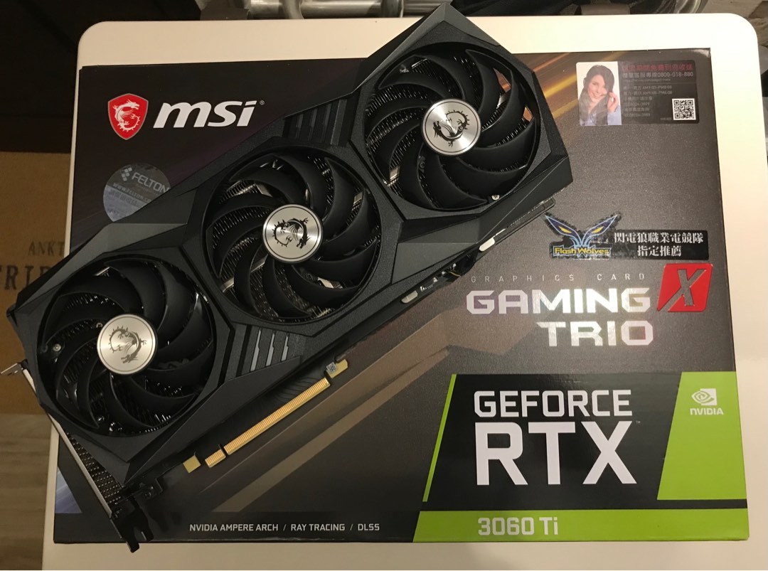 MSI GTX 3060Ti GAMING X TRIO, 電腦＆科技, 電腦周邊及配件, 其他 - Carousell