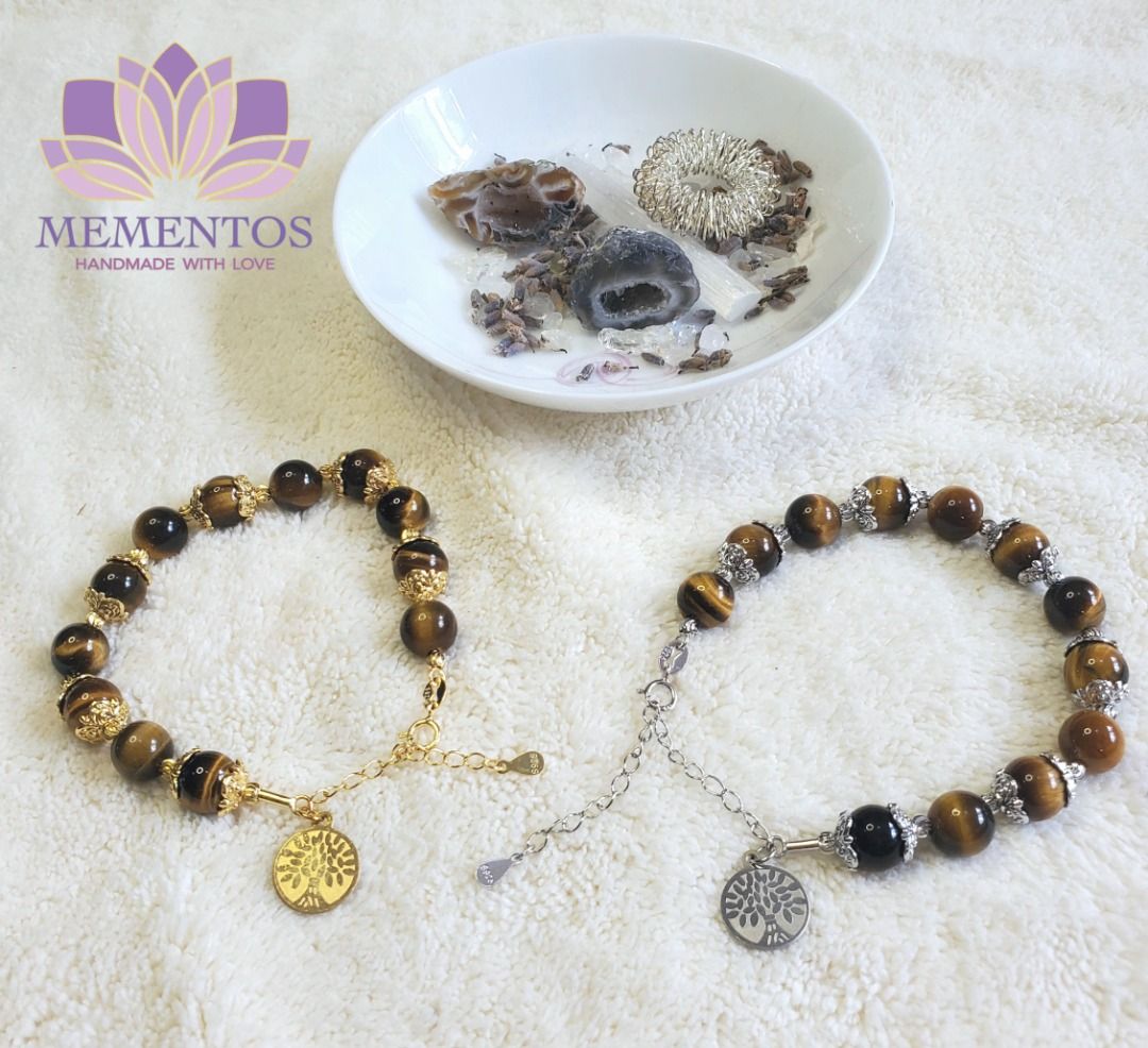 Tiger eye silver bracelets top