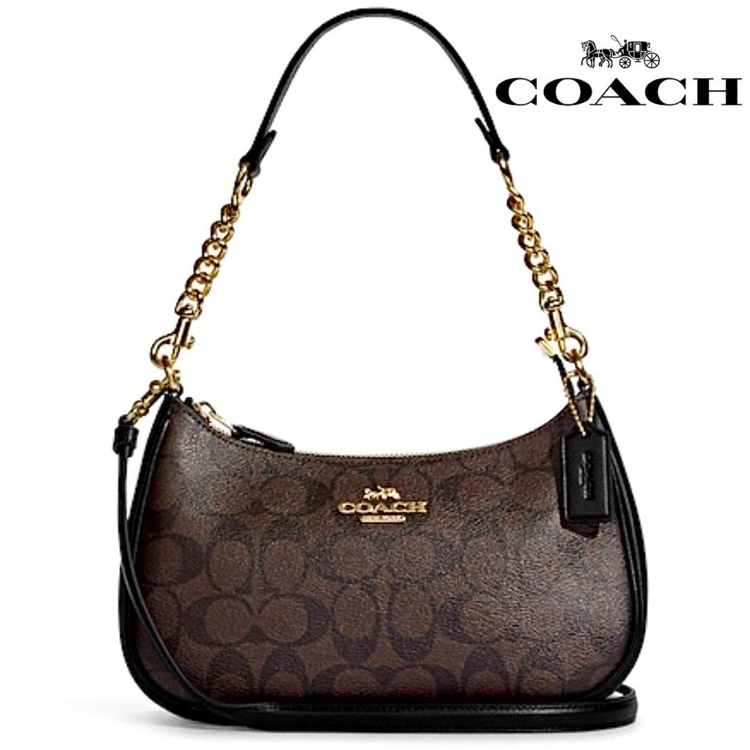 New Coach Original CA548 Dark Brown Teri Shoulder Bag Women Crossbody Sling Bag with Full Set of Coach Package Luxury Bags Wallets on Carousell