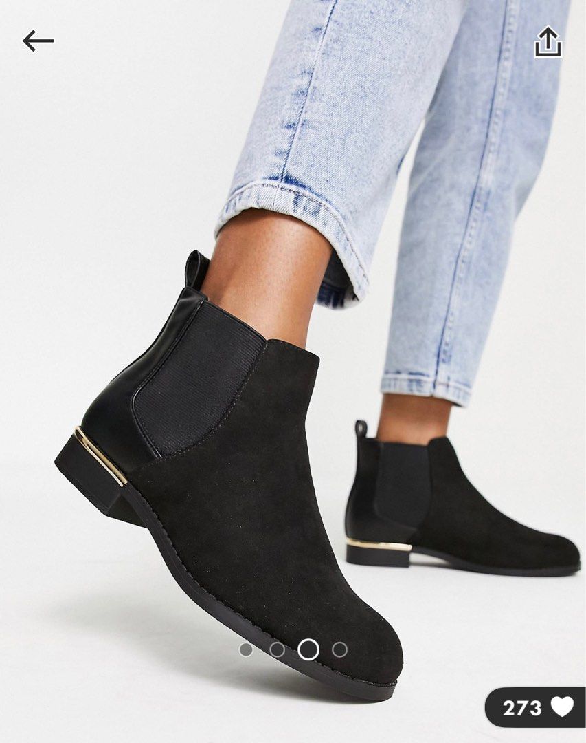 New look chunky flat boots top