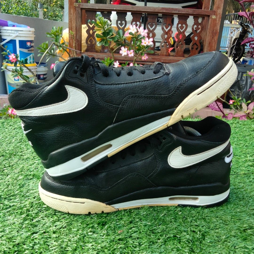 NIke air jordan flight AJ4 kulit leather sneakers shoes size 9 44