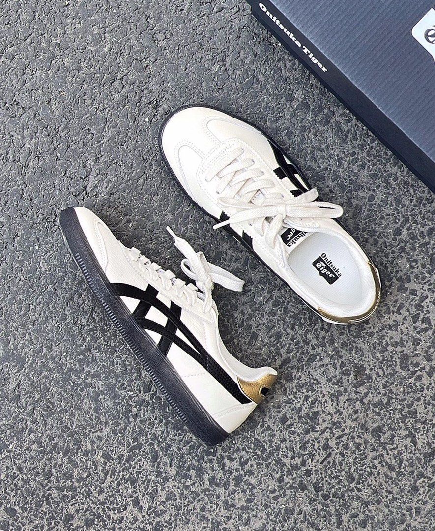 Onitsuka tiger black and white top