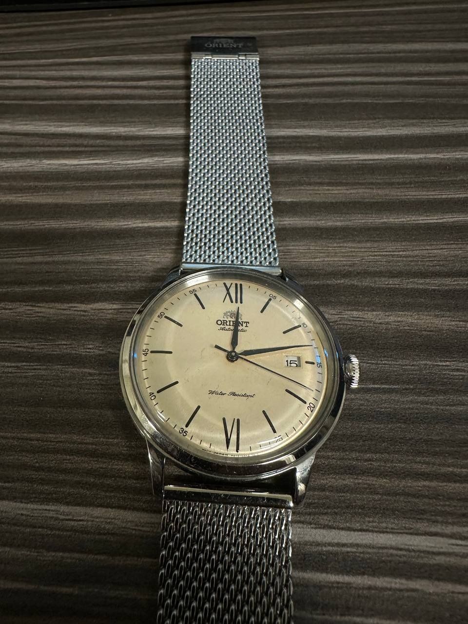 Orient Classic Bambino Cream Dial Mesh Bracelet Automatic Dress