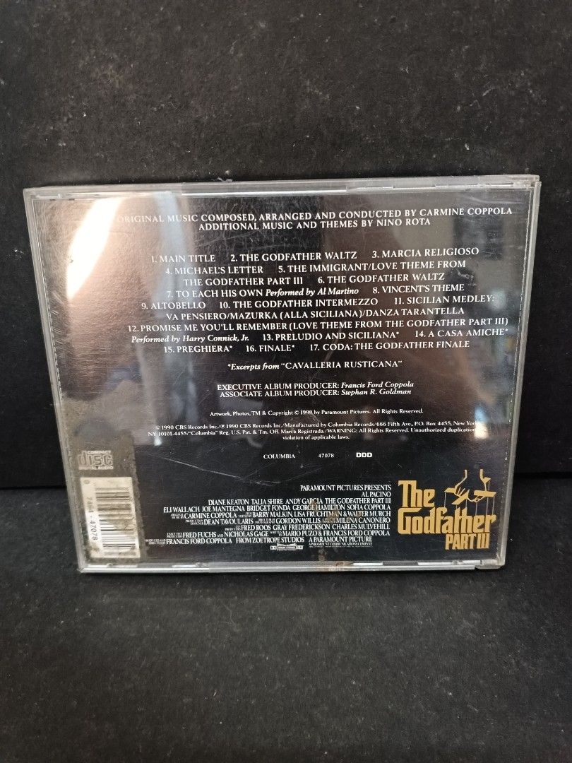 Original CD: THE GODFATHER Part III (Music Soundtrack), Hobbies & Toys