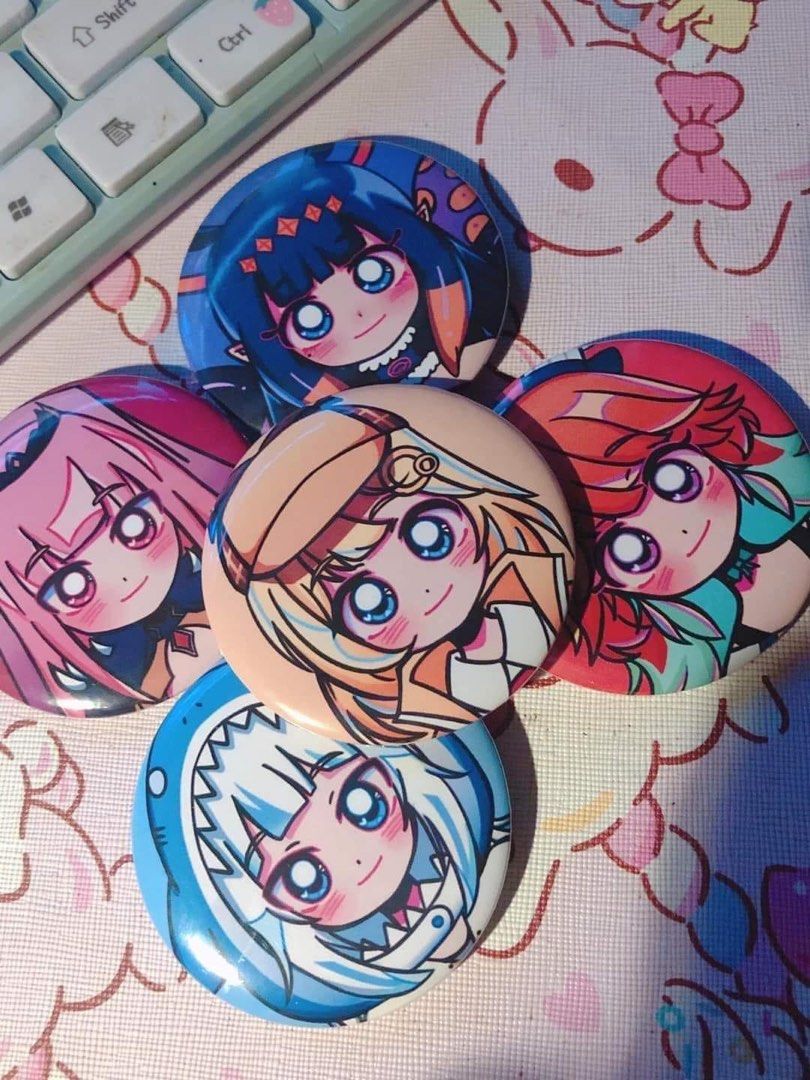 ORIGINAL DESIGNED ANIME BUTTONS | We Also Customize Designs, Hobbies &  Toys, Stationery & Craft, Art & Prints on Carousell