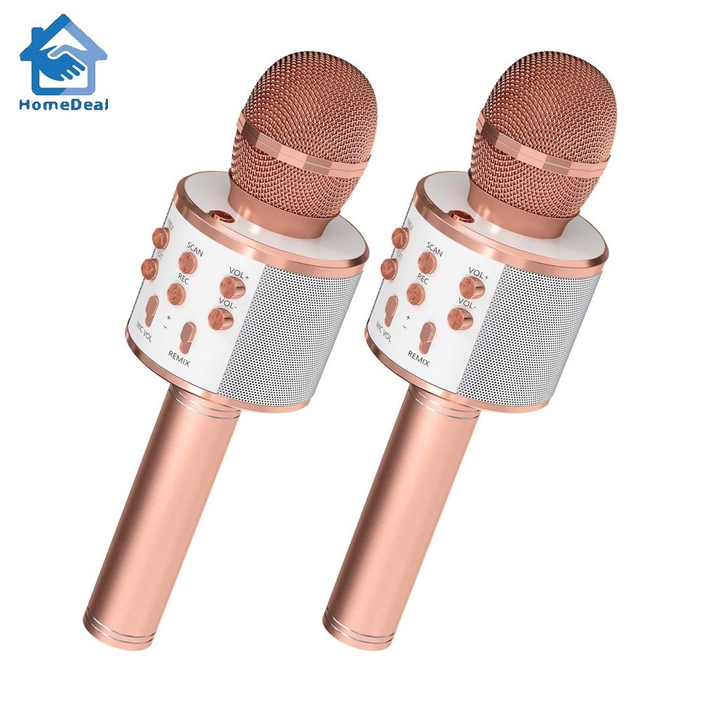 Ankuka Kids Karaoke Microphone 2 Pack, Wireless Bluetooth Karaoke