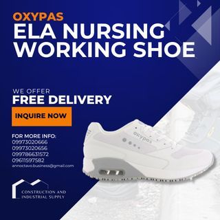 Oxypas ELA (Light Gray) Women's Sneaker Rubber Nursing Shoes | PPE | Personal Protective Equipment | Safety Shoes | Safety Boots | Shoes | Foot Protection | Safety Jogger | Shoes PPE | Protection Footwear | Footwear