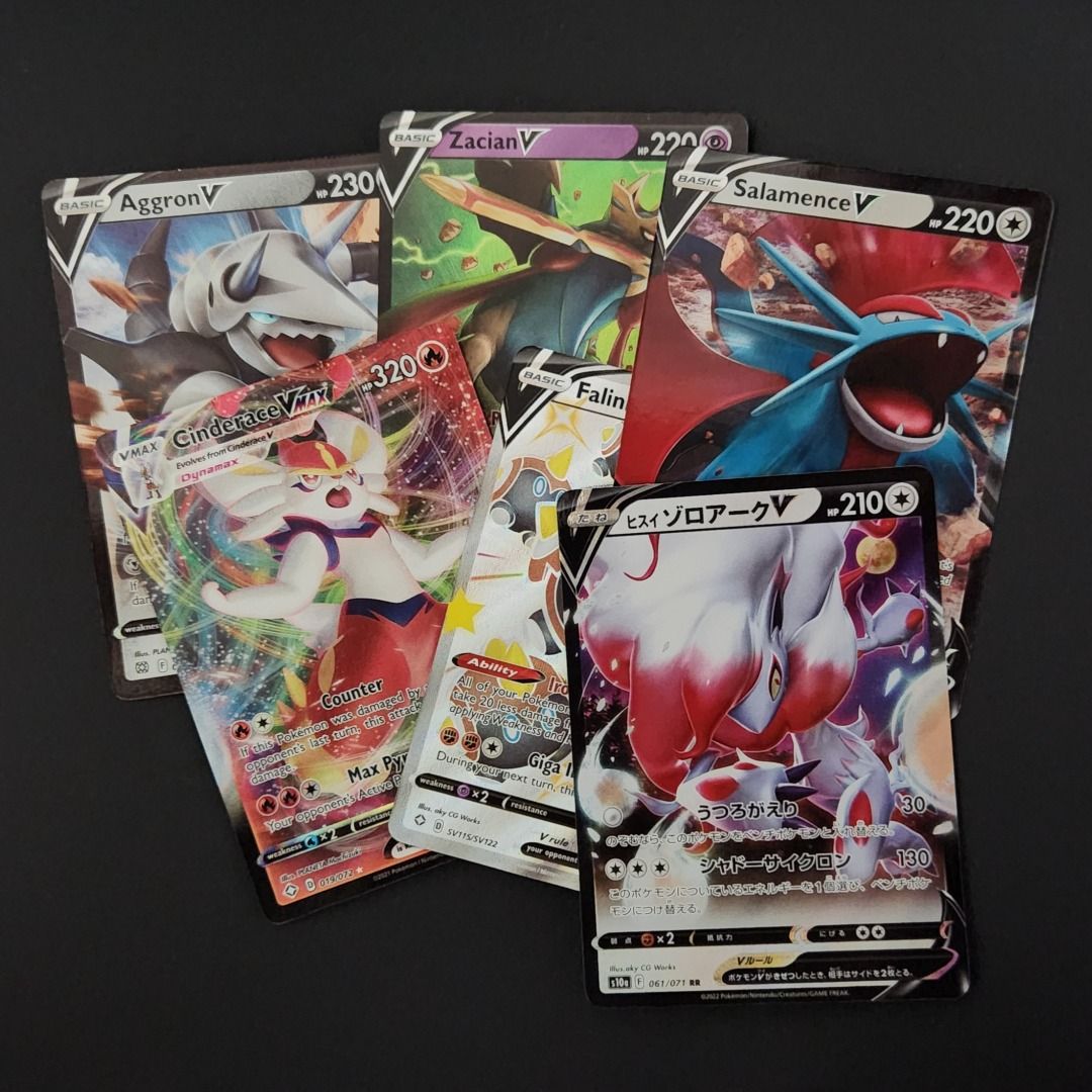 Pokemon Cards (Aggron/Falinks/Zacian/Cinderace/Salamence), Hobbies & Toys,  Toys & Games on Carousell