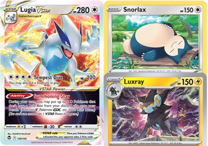 Pokemon TCG Colorless Lugia VSTAR Archeops Deck with Snorlax and Luxray