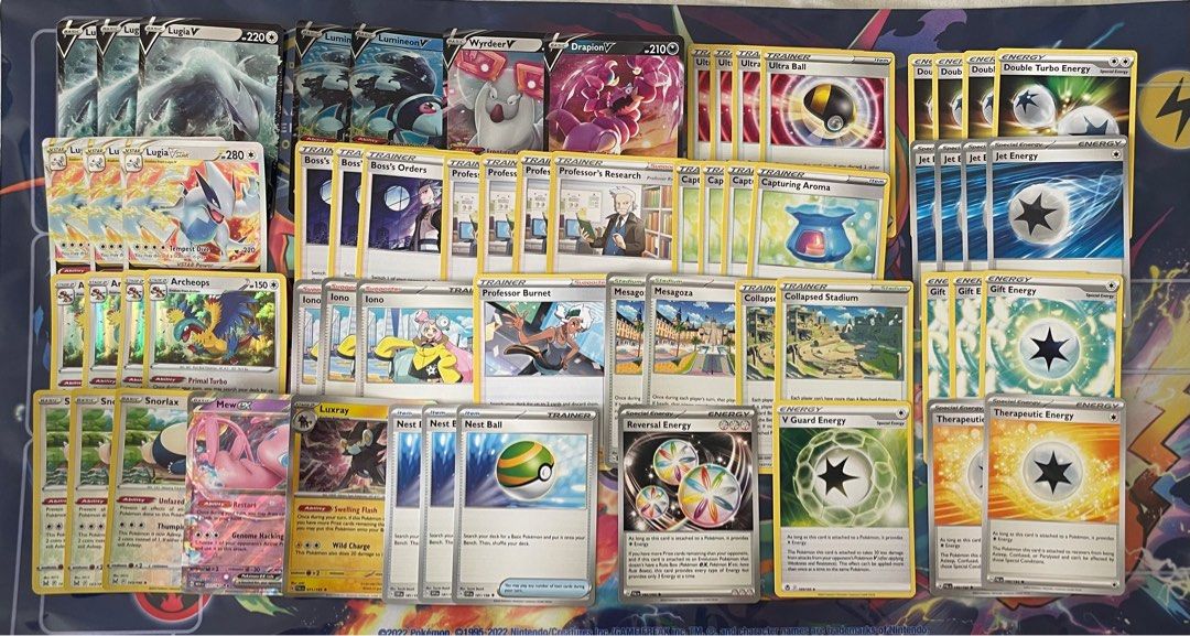 Pokemon TCG Colorless Lugia VSTAR Archeops Deck with Snorlax and Luxray