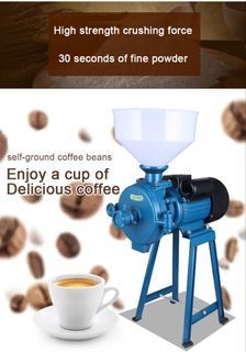 Portable Grinder Wet Grinder Corn Grinder Rice Grinder Coffee Grinder Peanut Grinder Wet and Dry Use Coffee, Rice, Cocoa Beans, Grinding