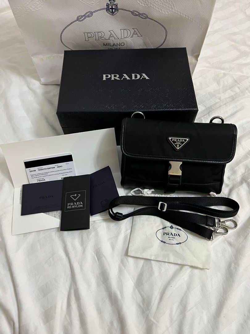 Prada renylon phone case bag, Luxury, Bags & Wallets on Carousell