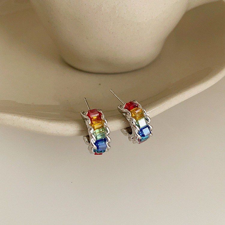Rainbow gem new arrivals earrings