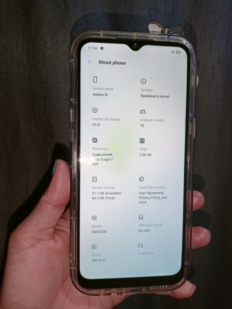 realme 5i (Category: Samsung) located in Caloocan City. Submitted by sarshajean06 (Listing ID 1260833228, Image 3). Description: Realme 5i P3500 w/ case and charger 🔥3/64GB 🔥💯%ORIGINAL 🔥version 10 🔥NO ISSUE 🔥GOOD FOR ML ,YOUTUBE ,TIKTOK PM SA INTERESTED 😊👍 #everyone.