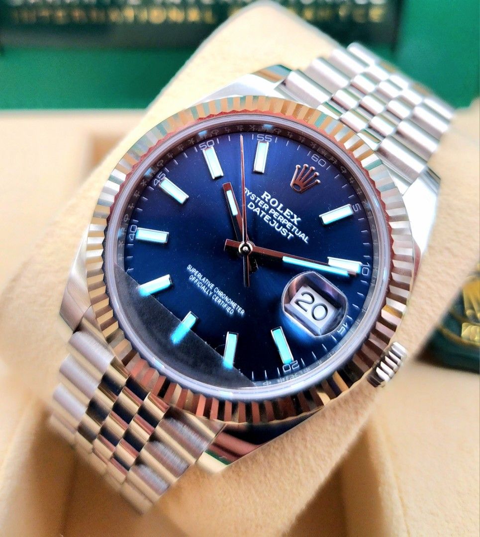 Rolex datejust best sale 41 blue index