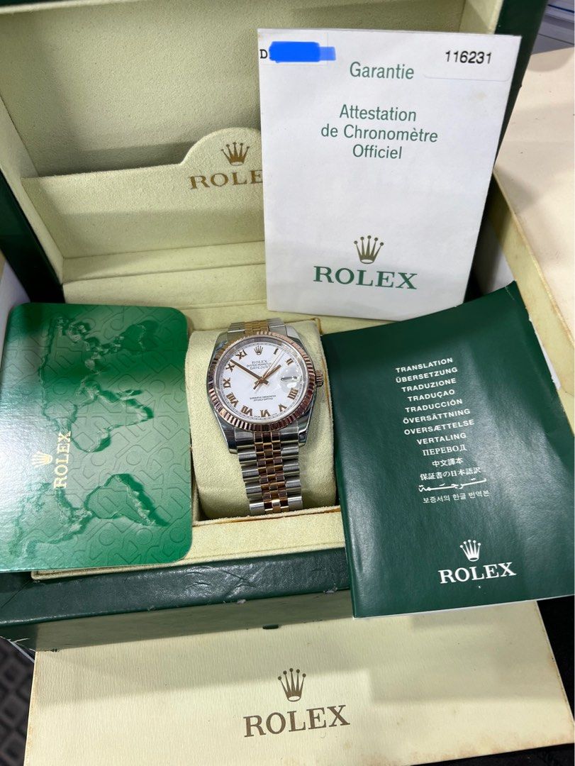 ROLEX OYSTER PERPETUAL DATEJUST SWISS MADE ROSE GOLD AUTOMATIC