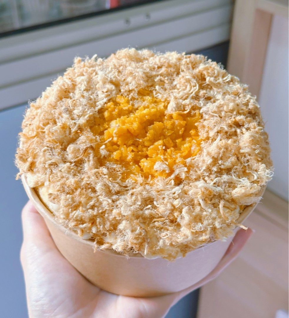 Salted egg & pork floss chiffon cake, Food & Drinks, Homemade Bakes on