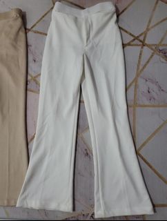 Bell Bottom Pants In White