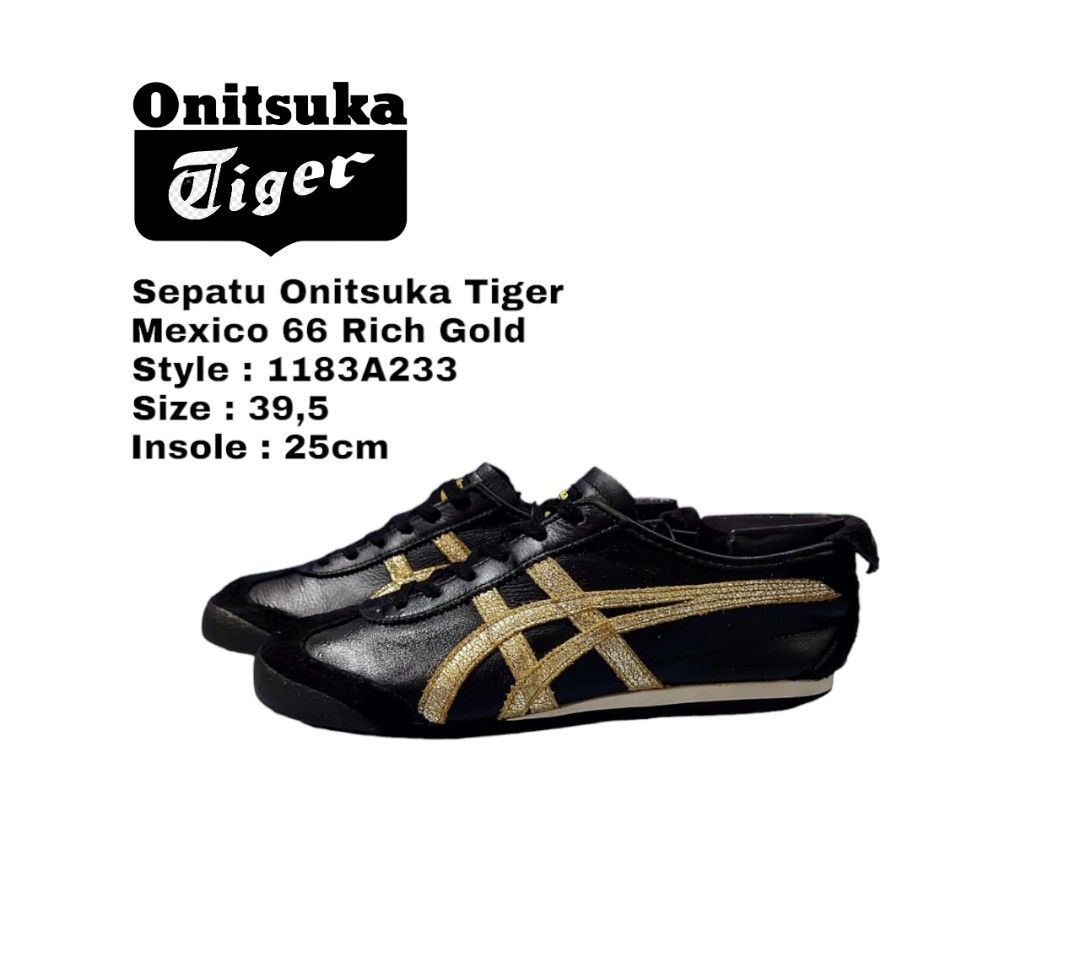 Sepatu Onitsuka Tiger Mexico 66 Rich Gold 1183A233 Size 39 5 25cm
