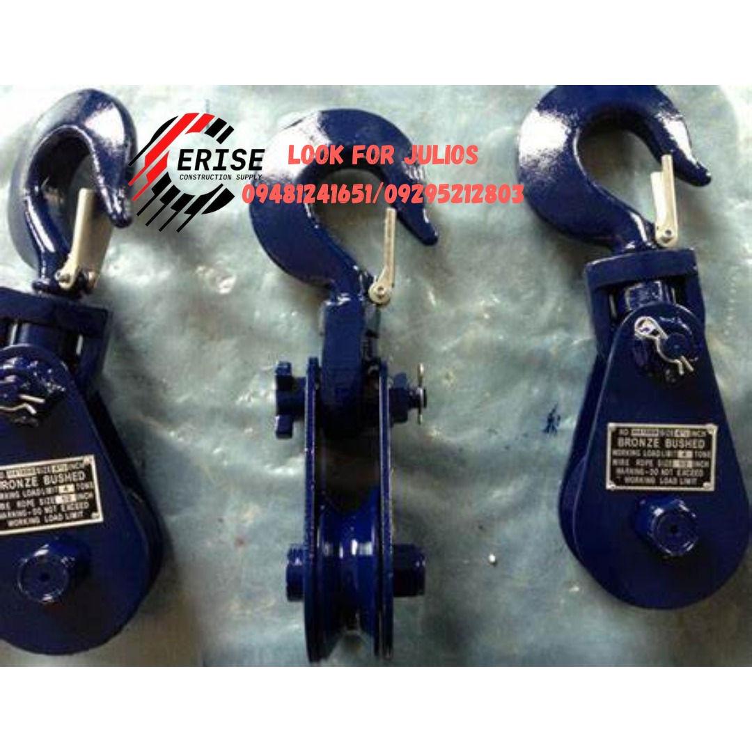 Single Wheel Marine Pulley Block With Hook Or With Shackles 2tons