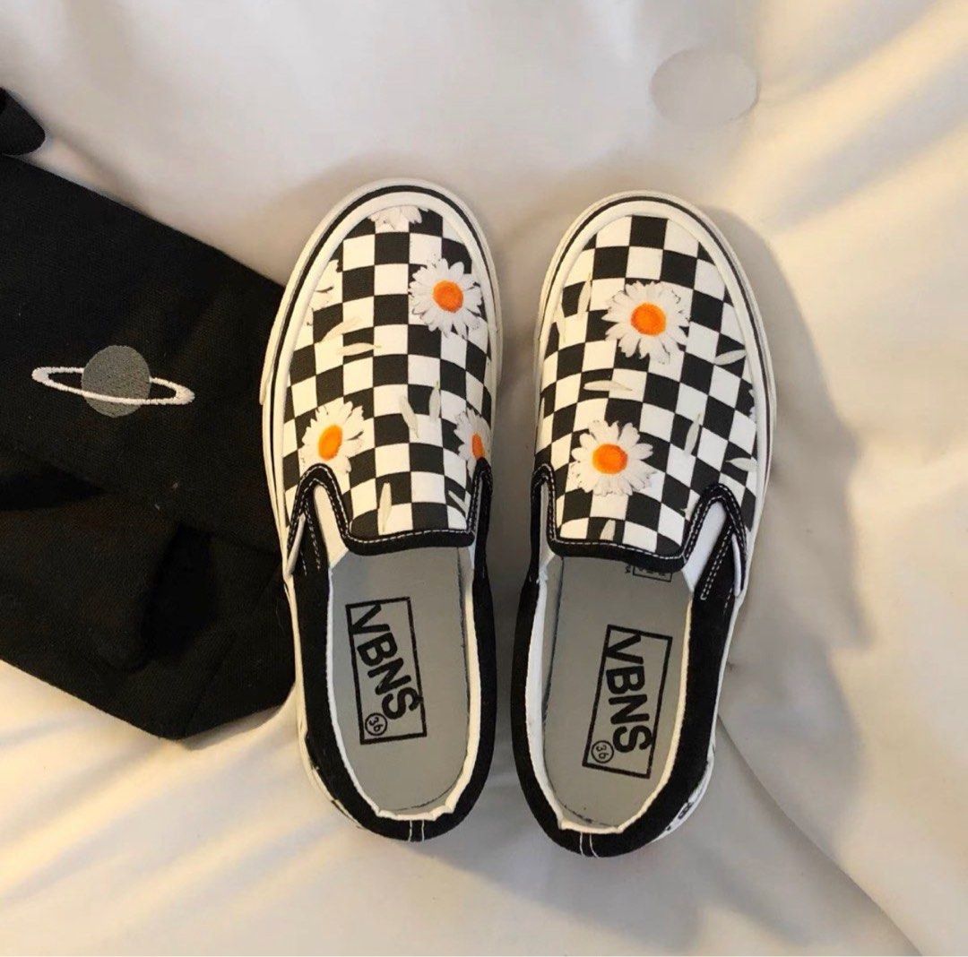 Checkerboard clearance flower vans