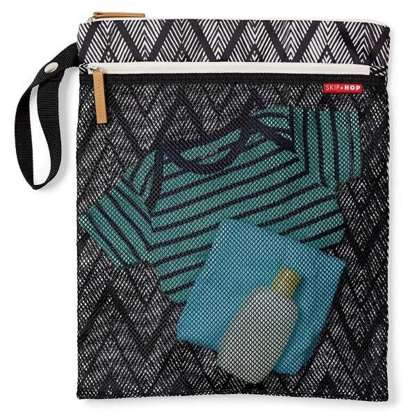 Skip Hop Wet Dry Bag Zig Zag Zebra for swim diapers travel