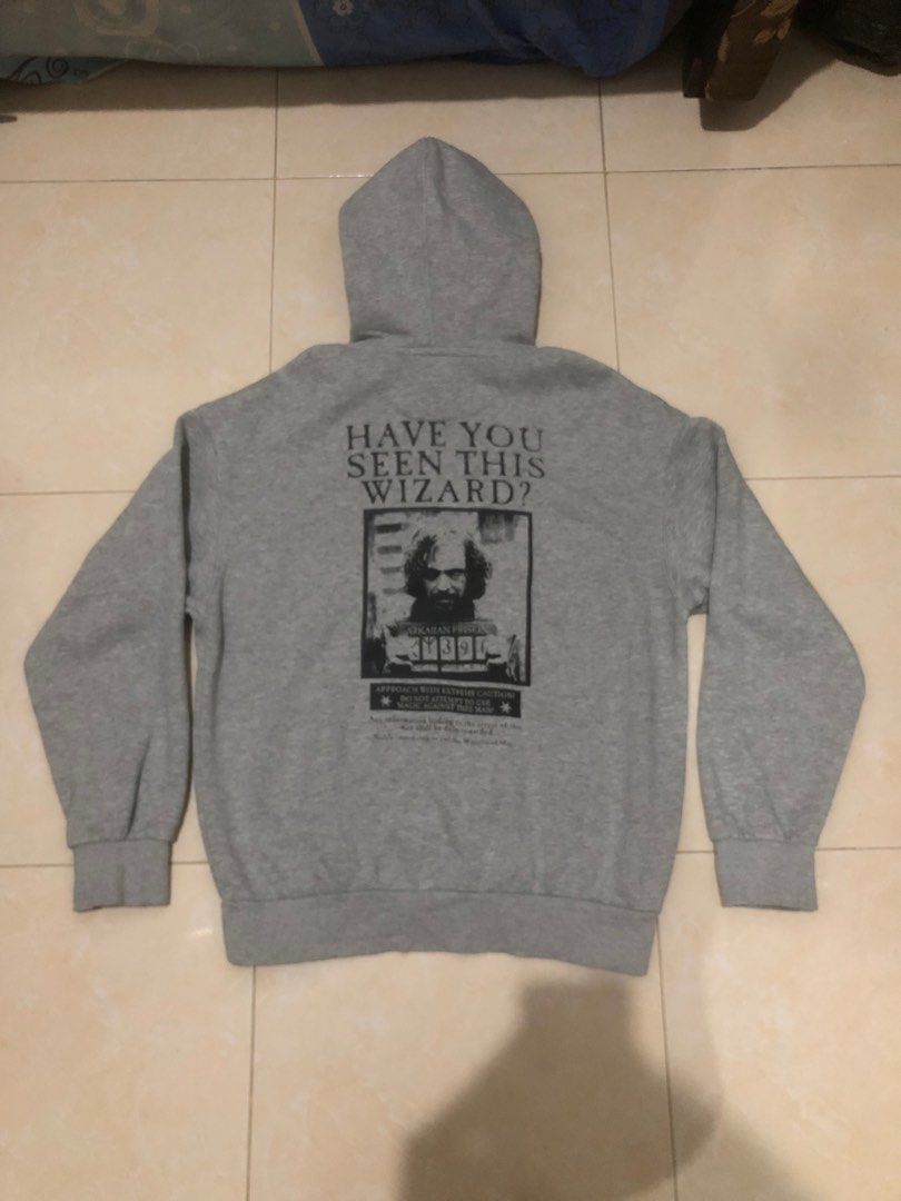 SPAO x Harry Potter Hoodie abu pocket SPAO buku film Harry Potter