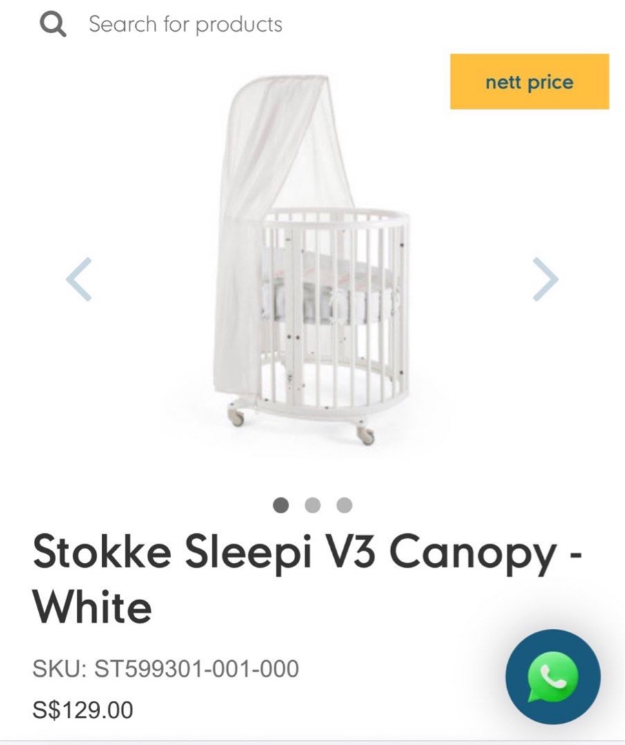 Stokke canopy + drape rod, Babies & Kids, Baby Nursery & Kids Furniture