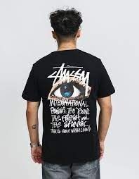 STUSSY Ocular Tee Black Men s Fashion Tops Sets Tshirts