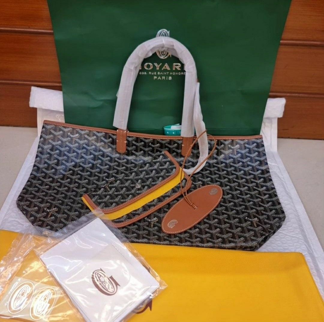 tas shoulder-bag Goyard Rouette PM Black & Tan Shoulder Bag