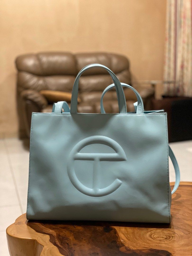 Telfar Medium Shopping Bag Pool Blue Women s Fashion Bags