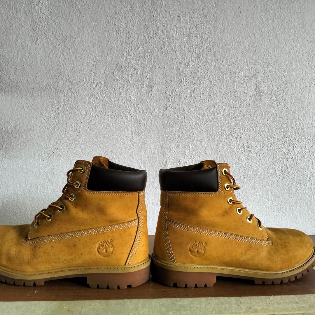Timberland Yellow Boots Boys WOMEN Size US6W l UK5.5 l EU39 12909 4159