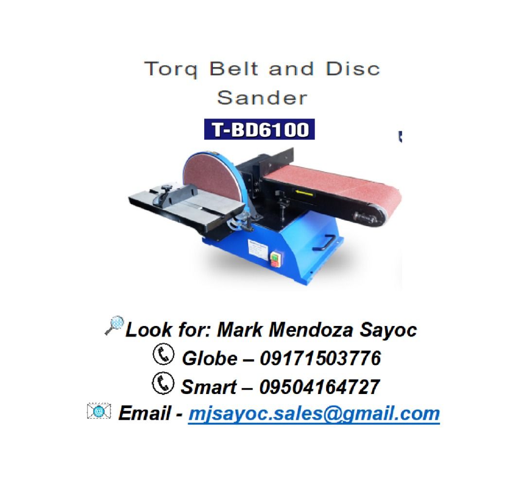 Torq Belt and Disc Sander T BD6100, Commercial & Industrial