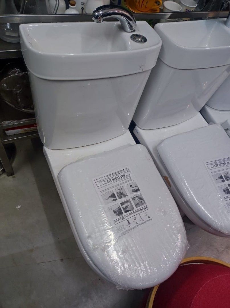 Treo toilet bowl with sink, Furniture & Home Living, Bathroom & Kitchen