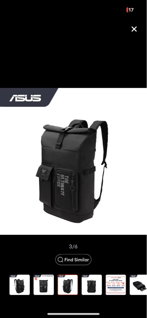 TUF Gaming Laptop Bag, Computers & Tech, Parts & Accessories, Laptop