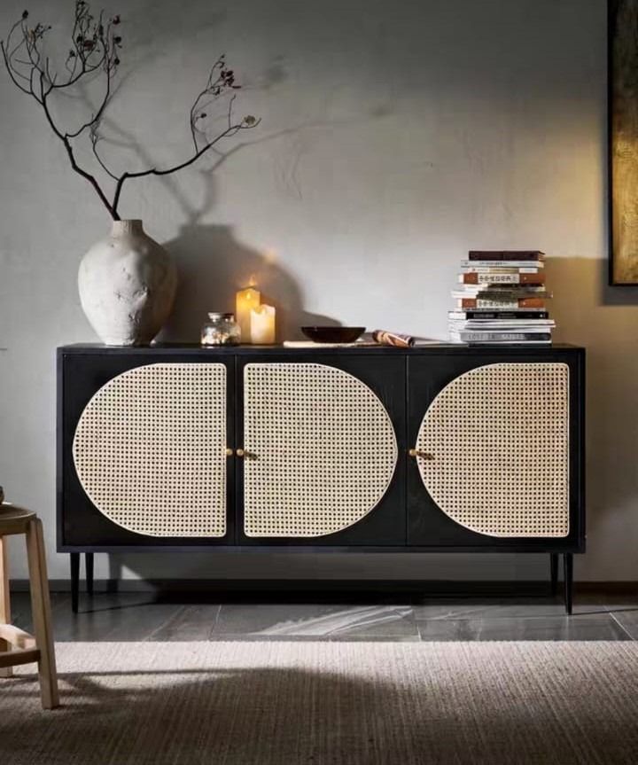 Rattan hallway best sale cabinet