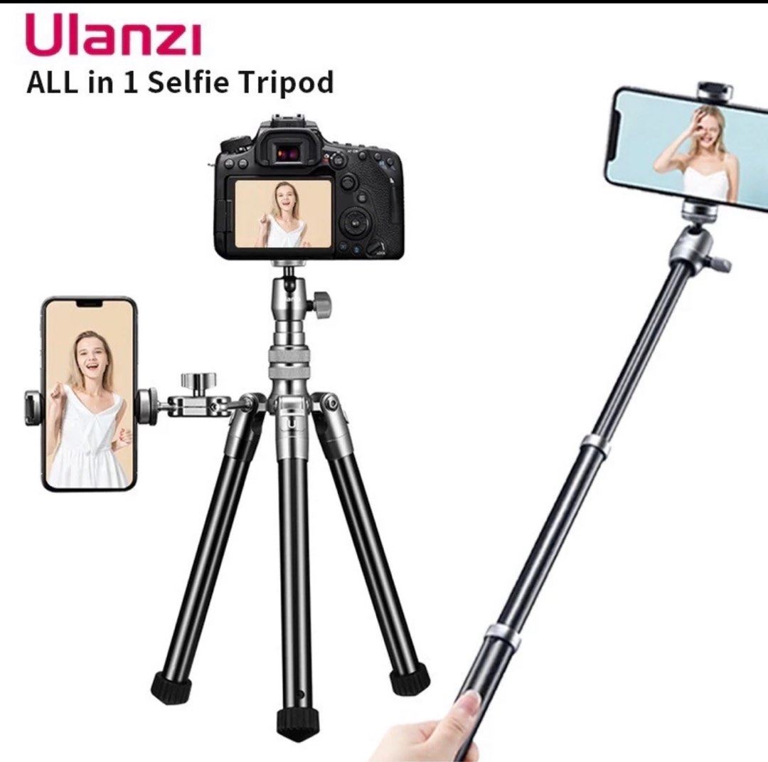 ULANZI SK04 All In One 145cm Selfie Stick Tripod Stand vlog mount for