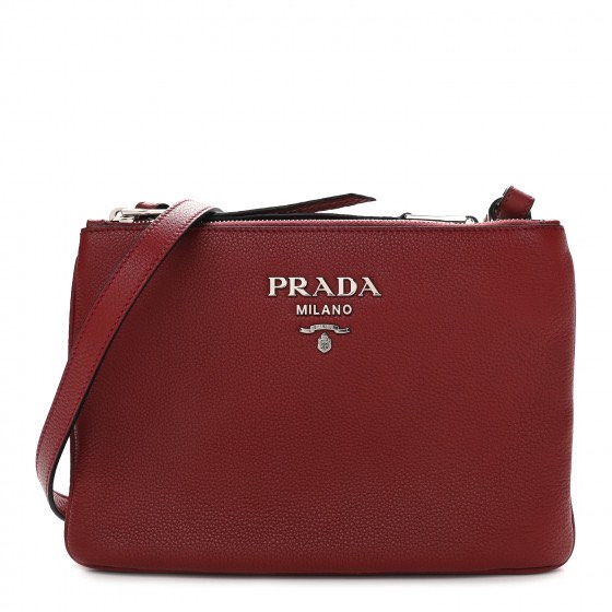 Prada Shoulder Bag Orange Leather