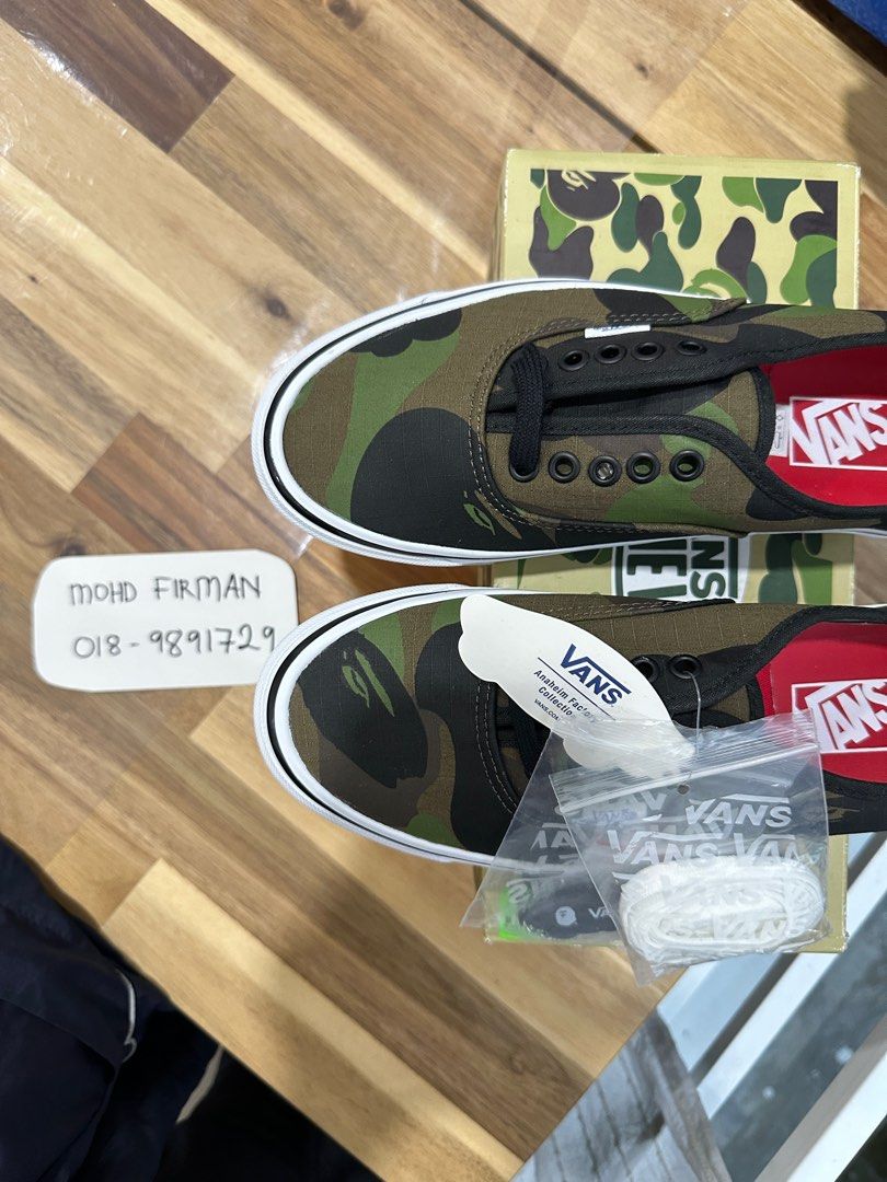 Vans Authentic 44 Dx Bape Camo Men s Fashion Footwear