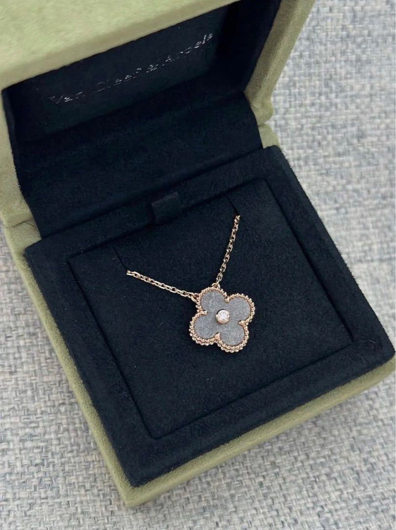 VCA Holiday Pendant 2023 Silver Obsidian, Women