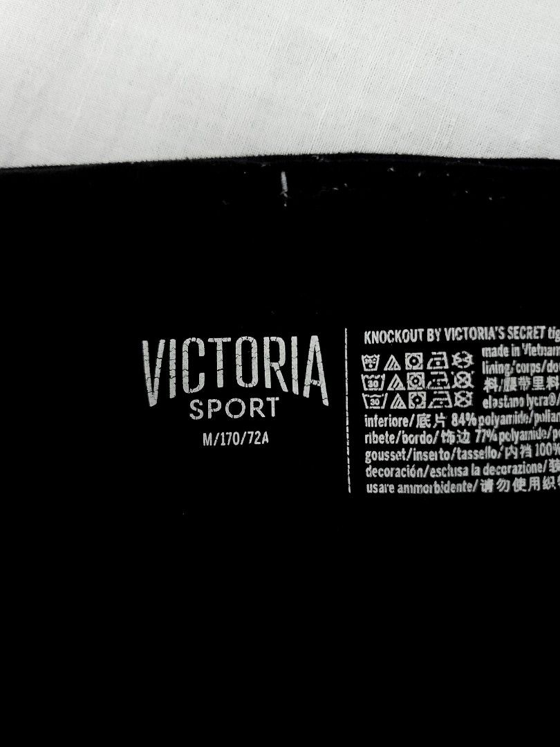 Victoria's Secret Victoria Sport Solid Black Workout Leggings Black Mesh S  NWT