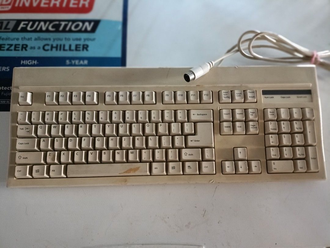 Vintage keyboard PS2 big size old school collection item, Computers ...