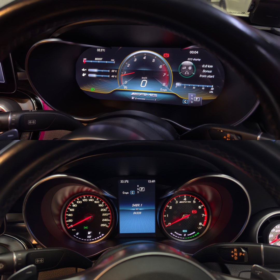 W205 X253 Analog Retrofit to Digital cluster GLC C HU5.5, Car