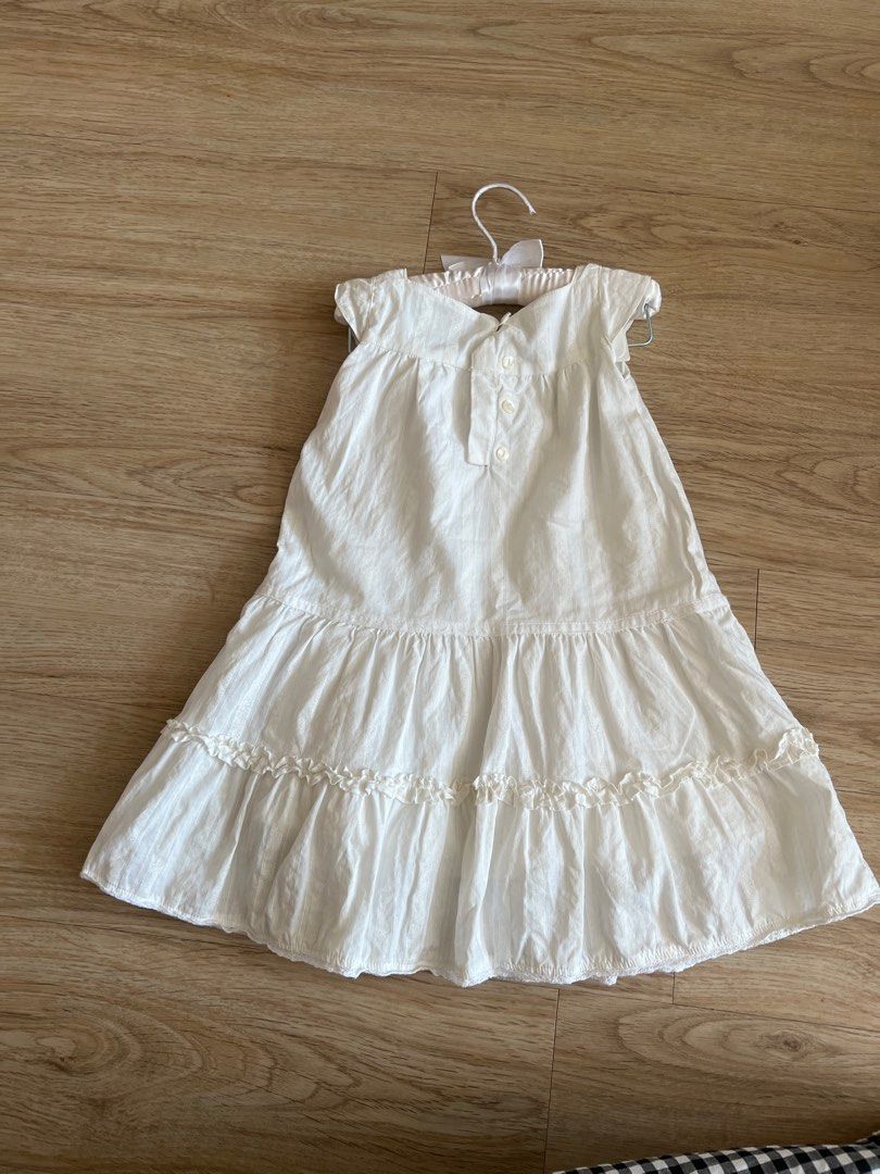 Girls plain clearance white dress
