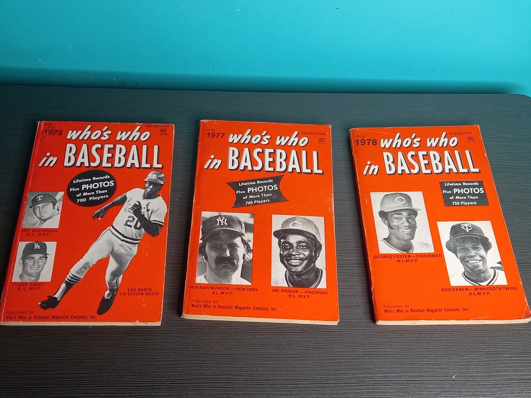 Who's Who In Baseball Book 60th, 62nd, 63rd Edition Set of 3, Hobbies